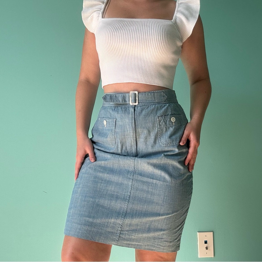 Ralph Lauren Blue Knee-Length Pencil Skirt
